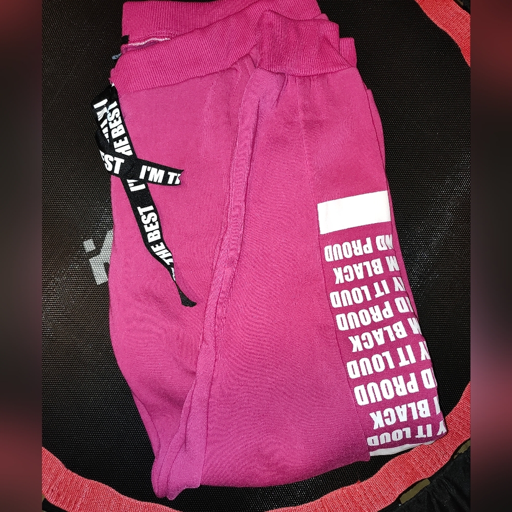 Women's Pink Sweatpants - Picture 2 of 4